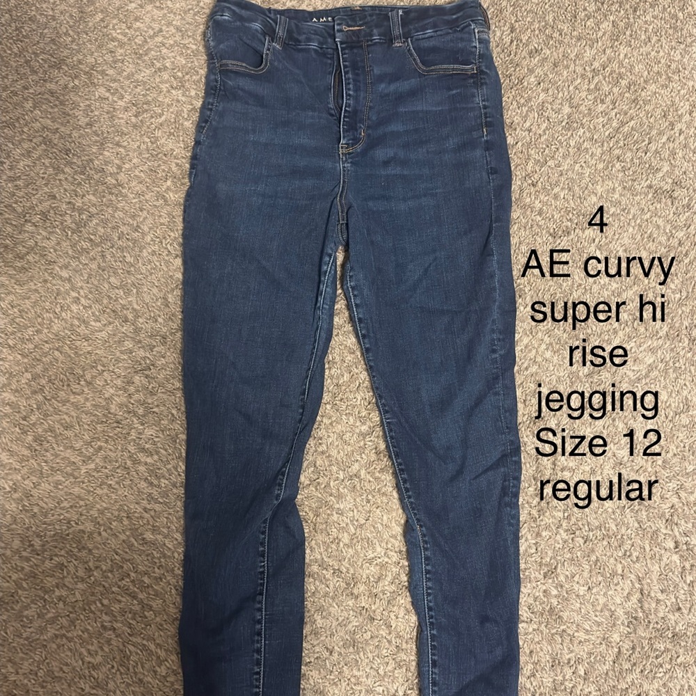American Eagle curvy super high rise jeggings size 12